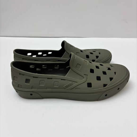 Vans Army Green Rubber Slip-on TRX Trek Water Crocs Shoes Men's 9/Women's 10.5 - Picture 7 of 8